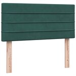 vidaXL Sommier à lattes de lit et matelas vert foncé 80x220 cm velours