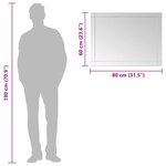 vidaXL Miroir mural 80x60 cm Verre