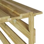 vidaXL Garage pour robot tondeuse Marron 84 x 80 x 56 cm Pin imprégné