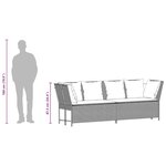 vidaXL Canapé de jardin avec coussins beige résine tressée