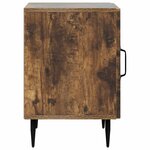 vidaXL Cabinet de chevet 2 pc Chêne fumé 43 x 34 5 x 50 cm