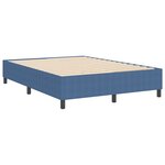 lit box spring vidaXL bleu 160x200 cm en tissu velours côtelé