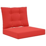 vidaXL Coussin de canapé d'extérieur Polyester Rouge 60 x 50 5 cm
