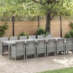 vidaXL Ensemble de salle à manger pour jardin 13 Pièces Gris clair