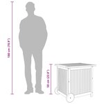 vidaXL Boîte de rangement de jardin avec roues 60x50x58 cm Bois acacia