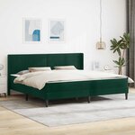 vidaXL Cadre de lit avec matelas Vert foncé 200 x 200 cm Velours