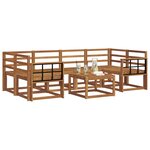 vidaXL Ensemble de canapés d'extérieur 7 Pièces Naturel