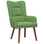 Fauteuil Relaxant en Velours Vert Clair