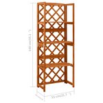 vidaXL Treillis avec étagères 55x30x140 cm Bois de sapin massif