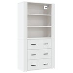 vidaXL Buffet haut Blanc Bois d'ingénierie