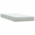vidaXL Sommier à lattes de lit et matelas et LED gris clair 90x210 cm velours