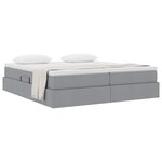 vidaXL Lit avec rangement et matelas Gris clair 180 x 200 cm Polyester