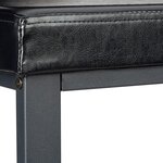 Banc de rangement à chaussures meuble assise tabouret en synthétique 2 niveaux noir 13_0000360_3