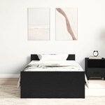 vidaXL Cadre de lit sans matelas chêne noir 100x200 cm