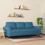 vidaXL Canapé à 3 places Bleu 180 cm Velours