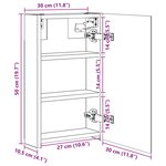 vidaXL Armoire Miroir de Salle de Bain Blanc 30 x 10 5 x 50 cm
