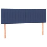 vidaXL Sommier à lattes de lit avec matelas LED Bleu 140x190 cm Tissu