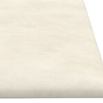 vidaXL Panneaux muraux 12 Pièces Crème 60x15 cm Velours 1 08 m²