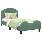vidaXL Cadre de lit pour enfants avec tête de lit Vert Mer 80 x 160 cm