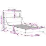 vidaXL Cadre de lit sans matelas blanc 75x190 cm bois de pin massif