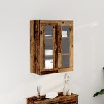 Armoire murale vidaXL avec portes en verre Bois ancien 69 5x34x90 cm