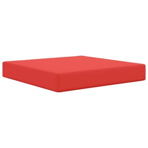 vidaXL Coussin de canapé d'extérieur Rouge 60 x 60 x 8 cm Polyester