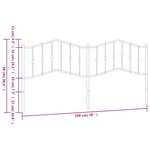 vidaXL Tête de lit métal blanc 193 cm