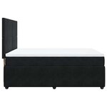 vidaXL Sommier à lattes de lit avec matelas Noir 140x200 cm Velours
