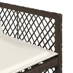 vidaXL Ensemble à manger de jardin et coussins 9 Pièces marron poly rotin