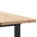 vidaXL Table à manger cadre en O 200x100x75 5 cm bois pin massif acier