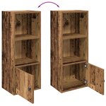 vidaXL Bibliothèque vieux bois 31x24x77 cm bois d'ingénierie