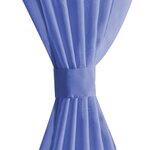 vidaXL Rideau occultant 2 Pièces Voile 140 x 225 cm Bleu royal