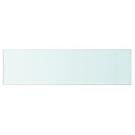 vidaXL Panneau pour étagère Verre transparent 110 x 30 cm
