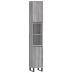 vidaXL Ensemble de meubles de salle de bain 3 Pièces Sonoma gris