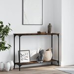 vidaXL Table console chêne fumé 101x30 5x75 cm bois d'ingénierie