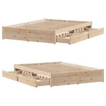 vidaXL Cadre de lit sans matelas 150x200 cm bois de pin massif