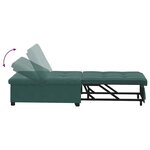 vidaXL Canapé-lit Vert foncé 67 x 194 x 38 cm Velours