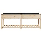 vidaXL Cache-pot de jardin avec étagère Beige 203 x 53 x 76.5 cm