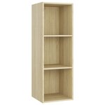 vidaXL Meuble TV chêne sonoma 107x35x37 cm bois d’ingénierie