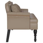 vidaXL Banc Chesterfield avec coussin Cappuccino 120 5 x 65 x 75 cm