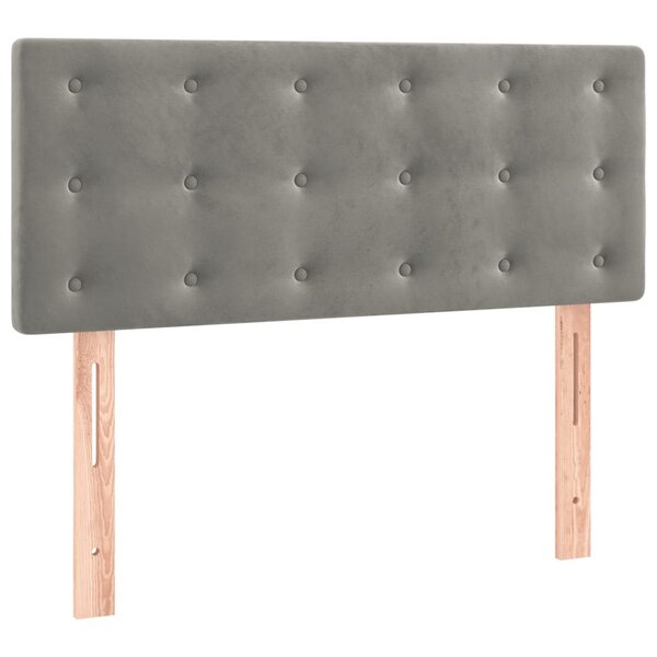 vidaXL Tête de lit Gris clair 100x5x78/88 cm Velours