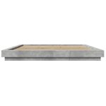 vidaXL Cadre de lit sans matelas gris béton 180x200 cm