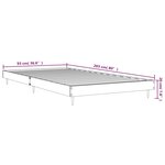 vidaXL Cadre de lit sans matelas blanc brillant 90x200 cm