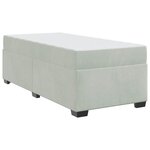 vidaXL Cadre de lit avec matelas Gris clair 90 x 200 cm Velours
