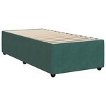 vidaXL Cadre de lit sans matelas vert foncé 90x190 cm velours
