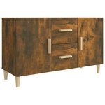vidaXL Buffet chêne fumé 100x36x60 cm bois d'ingénierie