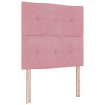 vidaXL Tête de lit LED avec bandes LED Rose 100 cm Velours
