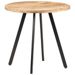 vidaXL Table de salle à manger 80 cm Bois de manguier brut