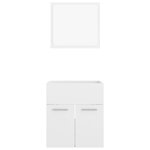 vidaXL Ensemble de meubles de bain 2 Pièces Blanc brillant Aggloméré