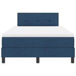 vidaXL Lit à ressorts avec matelas Bleu 120 x 190 cm tissu